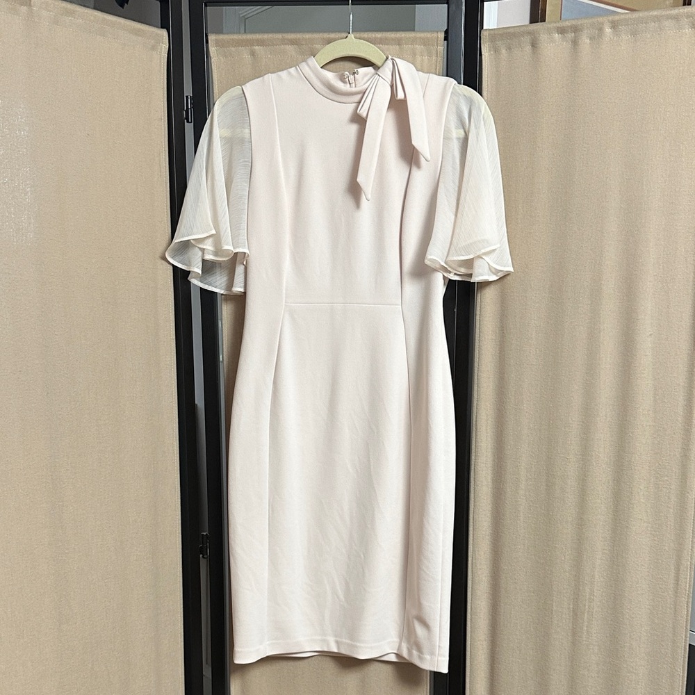 Calvin Klein powder pink  Dress with Bow Detail